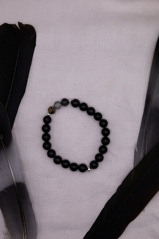 Armband Turmalin & Picasso Jaspis