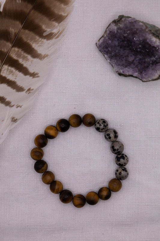 Sonnenpfad - Tigerauge & Dalmatinerjaspis