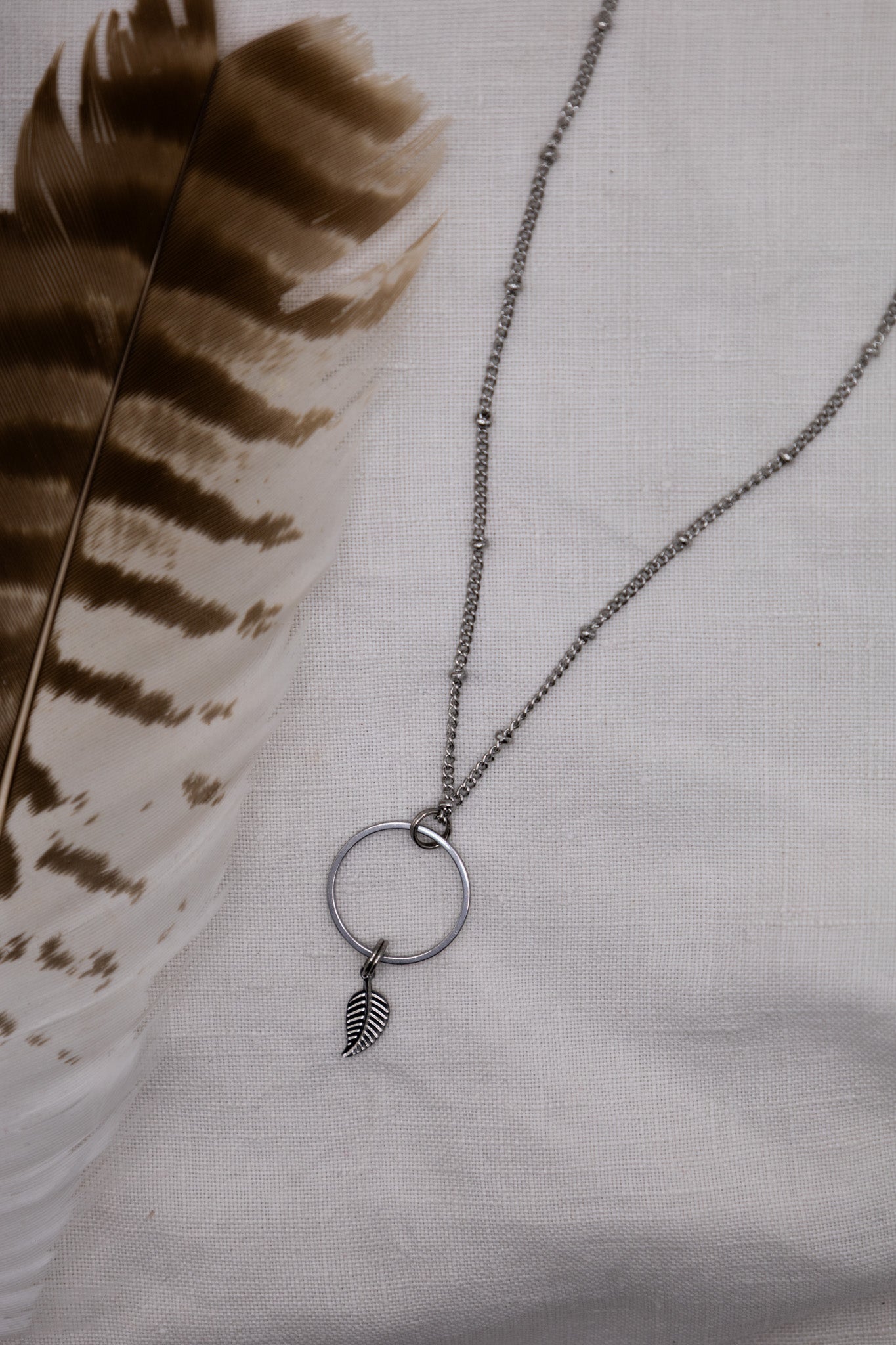 Halskette Steel Blattgrün