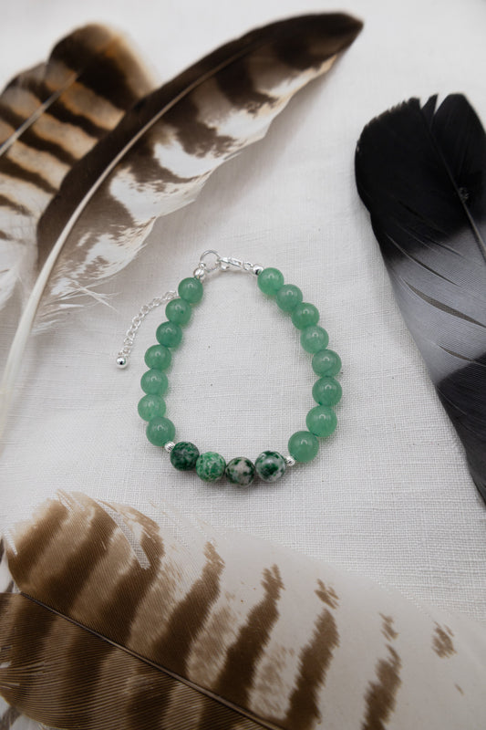 Armband mit Baumachat & Aventurin