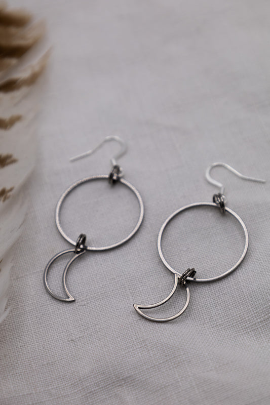 Ohrringe Steel Mond